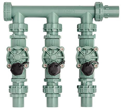 Orbit WaterMaster Vormontierter Verteiler mit einfachem Anschluss 3 Ventile 3/4 In. & 1 In. -