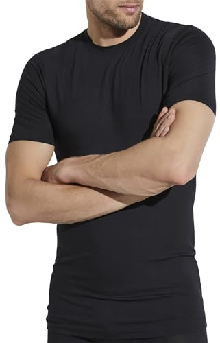 Zimmerli T-Shirt Kurzarm Pureness - T Shirt Herren - aus Modal - Pflegeleicht & Edel - Schwarz - für Pures Wohlgefühl - Qualität aus der Schweiz - Größe XL