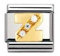 Nomination Comp. Classic BUCHST. Edelstahl, 18K-Gold und Cubic Zirc. (Z) 030301