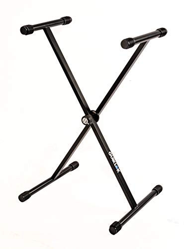 QUIK LOK T/10 BK SUPPORTO TASTIERA A X Supporto per Tastiera a Livello Singolo, ad X Regolabile, Colore Nero