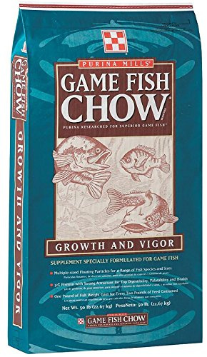 Purina | Game Fish Chow - Floating Diet for Pond Fish | 50 Pound (50 lb.) Bag