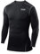 TCA Men Long Sleeve Compression Shirt, Athletic Workout Sports Undershirt Base Layer Top - Black, M