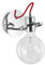 Wandleuchte RADIO AP1, E27, 60W, Chrom