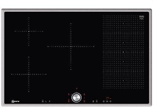 Neff T58BT20N0 - Piano cottura a induzione N70, 80 cm, TwistPad, FlexInduction, PowerMove, vetro ceramica, telaio in acciaio INOX