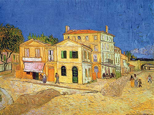 1art1 Vincent Van Gogh Poster Das Gelbe Haus, Vincents Haus In Arles, 1888 Kunstdruck Bild 80x60 cm