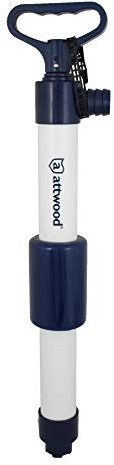 Attwood 11595-2 Hand-Operated Bilge Pump, for Kayaks, Canoes, Small Fishing Boats, 18 Inches Long, Pumps 8 GPM