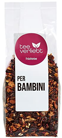 teeverliebt - Loser Früchtetee Per Bambini 200 g I Früchtetee lose I die Tee-Mischung mit mild-ausgewogener, leicht süßer Note ideal für Kinder I hochwertiger Tee lose 200g