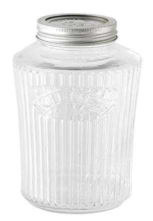 Kilner Vintage Preserve Jar 1ltr - Screw Top Glass Canning Jar for Storing Preserves and Jams