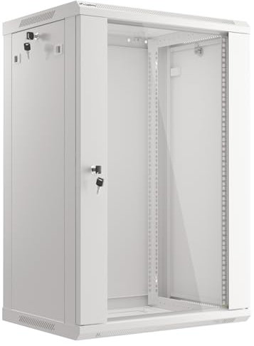 LANBERG Wall-Mounted Rack 19'' DEMOUNTED Flat Pack 18U/600X450MM Gray
