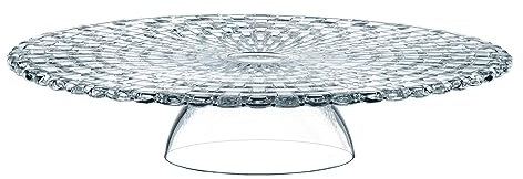 Nachtmann Tortenplatte Ø 32 cm, Bossa Nova, 77809, Kuchenplatte aus Kristallglas, Servierplatte für Kuchen und Torten