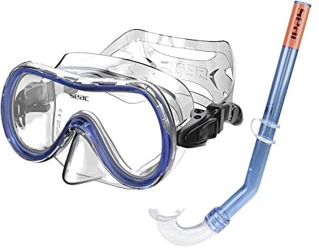 SEAC Set SALINA zum Schnorcheln und Tauchen, Tauchmaske SALINA und Schnorchel Z GRANDE