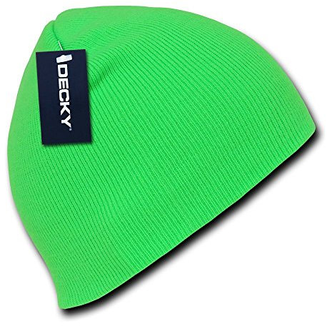 DECKY Neon Acrylic Short Beanies, Grün
