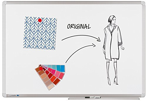 Legamaster Universal Plus Whiteboard – weiß – 120 x 180 cm - Magnettafel aus emailliertem Stahl inklusive Wandhalterung und Whiteboardmarker - trocken abwischbar