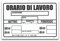 CARTELLO TARGA ORARI DI LAVORO UFFICIO ATTIVITA' SEGNALETICA PVC 20 X 30 CM