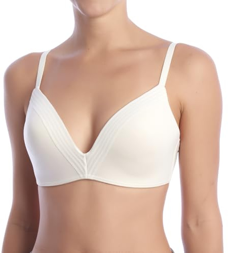 Sloggi Women's Wow Embrace Pu Wireless Bra, White (White Light Combination M015), B (Manufacturer Size: Medium)