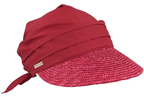 Seeberger Ansali Strohvisor Cap by (One Size - rot)