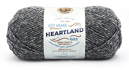 Lion Brand Yarn Heartland Yarn, Worsted-Weight Yarn for Knitting, Crocheting, and Crafting, 1 Pack, Great Smoky Mountains