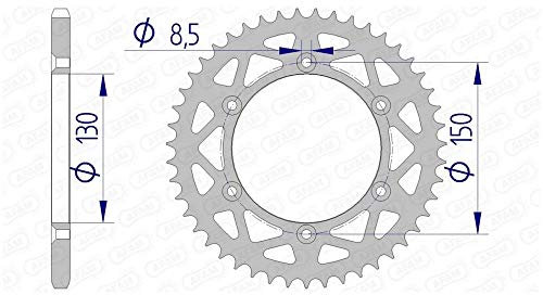 Alu-Kettenrad AFAM 520-51Z (Silber)