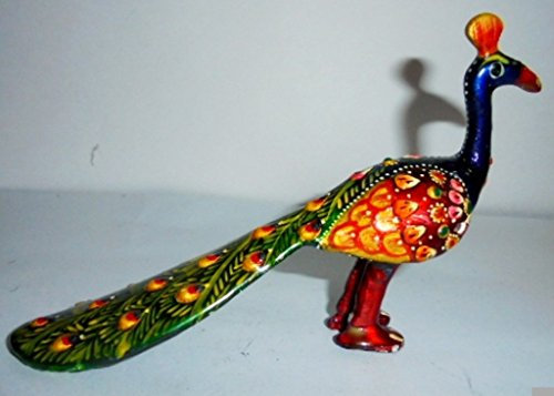 artcollectibles Indien Dekorative handgemalt Pfau Figur Statue Metall Skulptur Home Weihnachten
