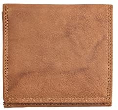 Josephine Osthoff Geldbörse Damen Wiener Schachtel Portemonnaie Münzbörse gross wallet Herren Geldbeutel echt Leder RFID-Schutz (927), Farbe:Safari