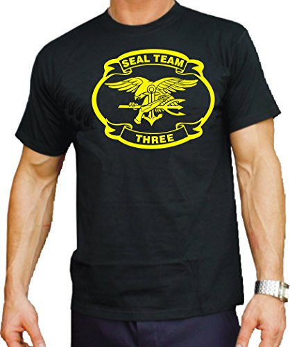 T-Shirt Black, US Navy Seal - Team Three L