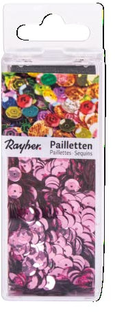 Rayher 3927036 Pailletten, gewölbt, 6 mm ø, SB-Box 4000 Stück, altrosa