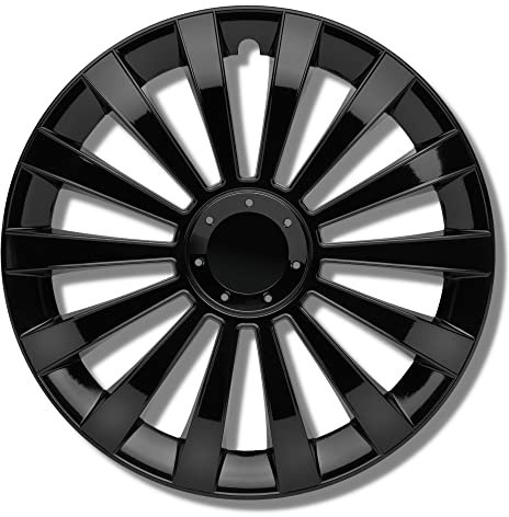 Albrecht 14 Zoll Radkappen schwarz für Stahlfelgen - Meridian Radzierblenden aus hochwertigem Kunststoff - Langlebige Radblenden in originaler Albrecht Verpackung - Made in EU