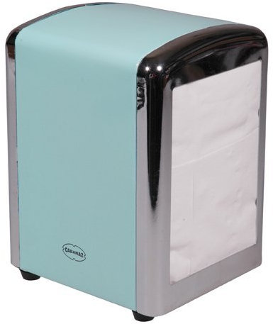 Cabanaz Diner Table Top 250 Tissue Napkin Dispenser Light Blue 1201355 by Cabanaz