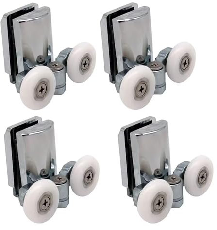 Rodamientos inferiores para mamparas de ducha, 23 mm, 4 unidades