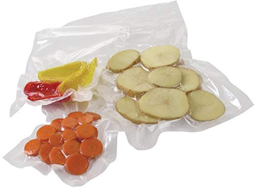 Vogue Vacuum Sealer Bags Embossed 300x400 mm (Pack of 50), Transparent, Temperature Range: -18°C to 100°C, Sous Vide Safe, Suitable for Vacuum Pack Machines, DM883