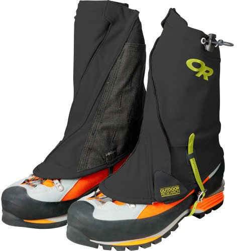 Outdoor Research Herren-Gamaschen, Schwarz/Zitronengras, Größe L/XL