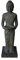 Stone-Lite stehende Buddha-Figur mit Schale für Haus und Garten, dunkelgrau, 102 cm