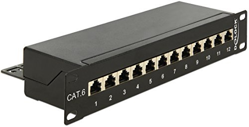 Delock Panneau de Brassage 12 Ports Cat.6 Noir 10