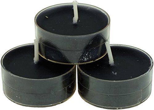 nk candles 20 dänische Teelichter farbig durchgefärbt, Auswahl, von Nordlicht-Kontor (Schwarz)