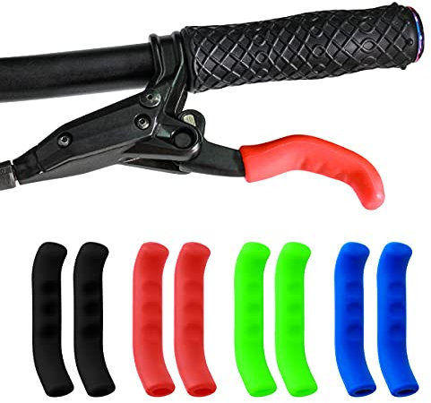 Fahrrad Bremshebel Hülle Schutz Griffschutz Abdeckung Sleeve Anti-Rutsch Bremshebel Schutzhülle Bremsgriff Silikon Hülse für Fahrrad/MTB/BMX (Schwarz)