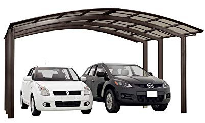 XIMAX Aluminium Design-Carport Portoforte M-Ausführung Typ 80 Mattbraun