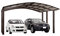 XIMAX Aluminium Design-Carport Portoforte M-Ausführung Typ 80 Mattbraun