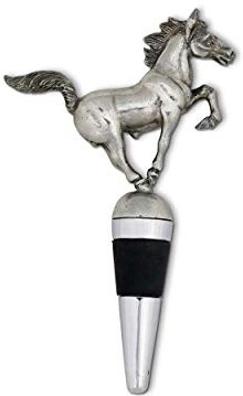 Vagabond House Zinn Flasche Stopper Horse zinnfarben