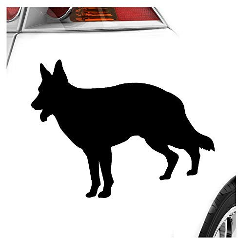 Kiwistar - Autoaufkleber - Deutscher Schäferhund Hund Heckscheibenaufkleber Auto Aufkleber wetterfest für Kfz LKW Mofa Truck - Sticker außen selbstklebend Tuning Zubehör für Fenster Fahrzeug Scheibe