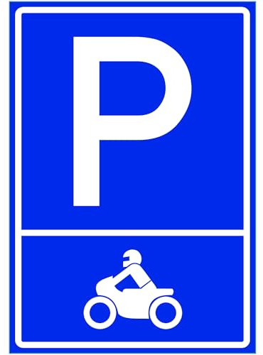 Kiwistar - Parkplatzschild - Alu Verbund kein PVC! - Motorrad (Piktogramm) - 42 x 30cm