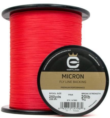 Cortland Micron Fly Line Backing, hot pink