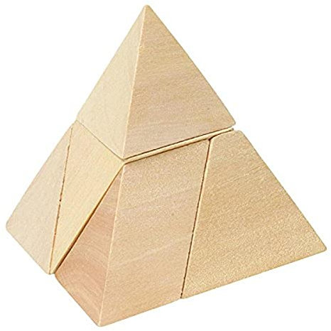 Goki HS108 Pyramide mit 3 Seiten, Puzzle, gemischt