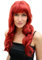 WIG ME UP - PW0193-135 Perücke ROT Lang Wellig Hollywood Diva Femme Fatale