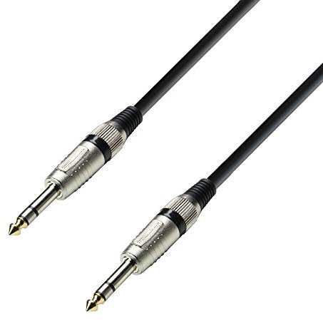 Adam Hall Cables 3 STAR BVV 0060 - Câble Audio Jack 6,35 mm TRS stéréo vers Jack 6,35 mm TRS stéréo 0,6 m