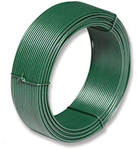 Bindedraht, 50 m Länge, 2,0 mm Dicke inkl. PVC-Mantel grün Blumendraht Maschendrahtzaun