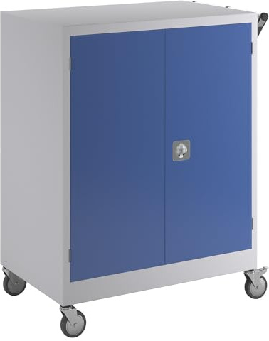 Kaiser + Kraft Werkstattschrank | 1220 x 920 x 610 mm | verzinkt | HxBxT 1220 x 920 x 610 mm, enzianblau RAL 5010