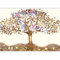 Papier peint murando panoramique vintage 350x256 cm - Revêtement mural décoration salon - Design moderne - Abstraction artistique arbres gustav klimt fleurs feuilles plantes doré l-A-0002-a-b