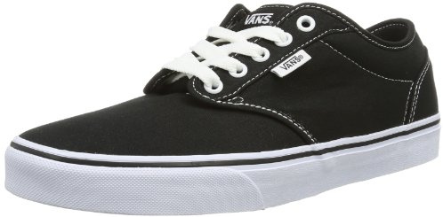 Vans Atwood, Damen Sneakers, Schwarz ((Canvas) Blk/Wht 187), 42.5 EU