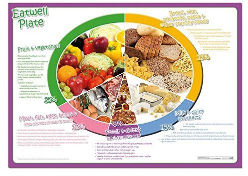 Wildgoose Education SC1126 Poster mit Nahrungsteller für gesunde Ernährung (Englische Version)