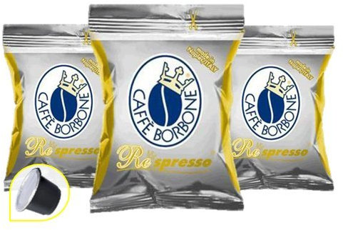 Caffè Borbone Respresso, mélange or - 200 capsules - Compatibles avec les machines domestiques Nespresso®* (2 paquets de 100)